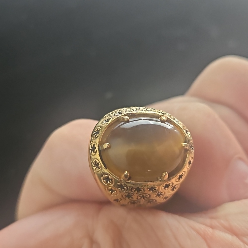 18k Tigers Eye Ring